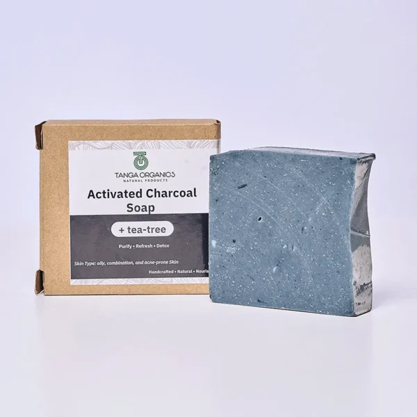 Tanga-Organics-Activated-Charcoal-Soap Tanga Organics activated charcoal tea tree soap - natural detox bar handmade in Kenya