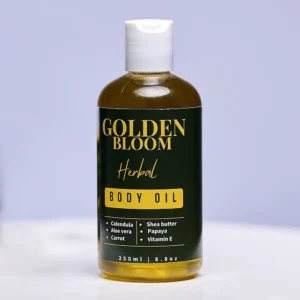 Tanga Organics Golden Bloom body oil nourishing lightweight natural glow Kenya